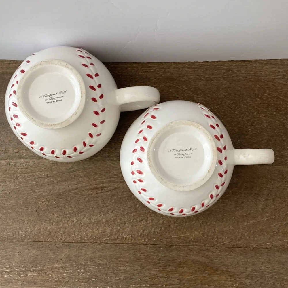 Teleflora Gifts Set of 2 Baseball Coffee‎ Mugs